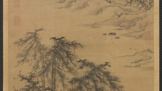 元朱德润林下鸣琴轴.jpg