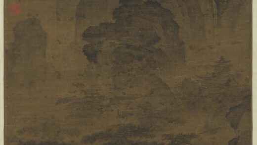 元朱德润雨山喧瀑轴.jpg