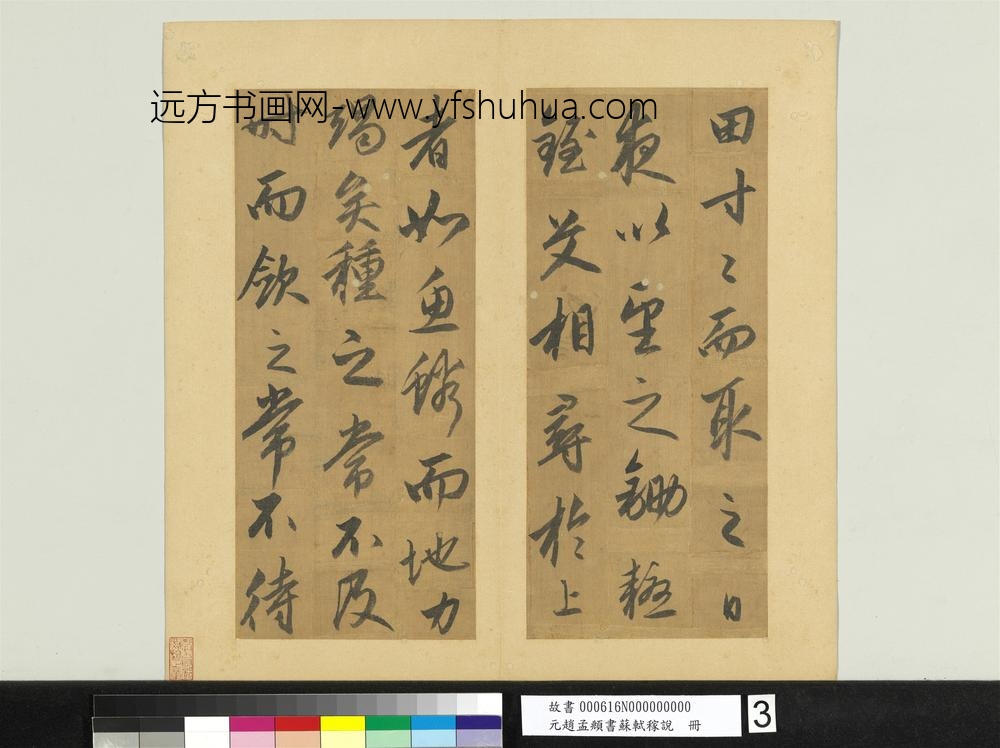 元赵孟俯书苏轼稼说册-