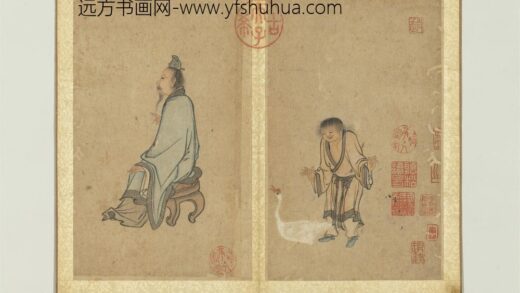 元赵孟俯摹黄庭经并写羲之换鹅图册 1.jpg