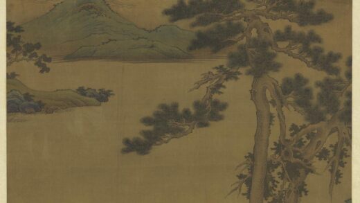 元赵孟俯松阴晚棹图轴.jpg