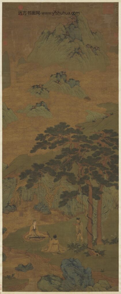 元赵孟俯松阴高士图轴.jpg