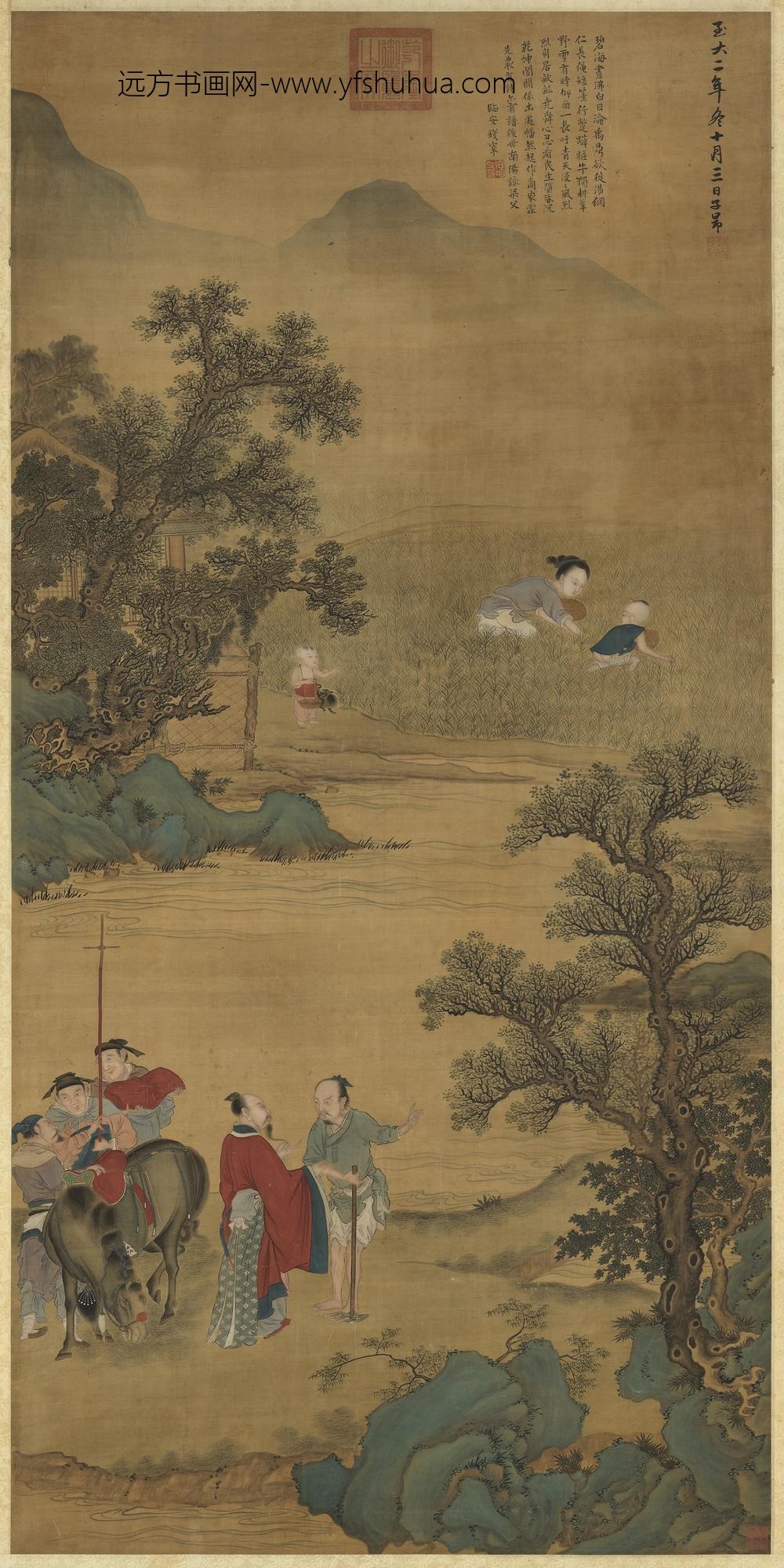 元赵孟俯汤王征尹图轴