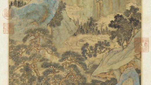 元赵孟俯画山水轴.jpg