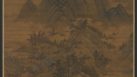 元赵雍江山放艇图轴.jpg