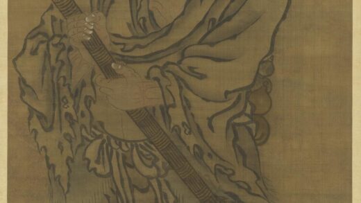元颜辉画拾得子轴.jpg