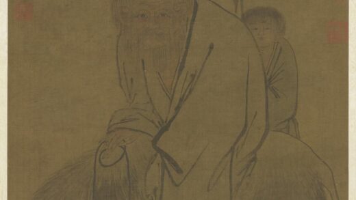 元颜辉画老子骑牛轴.jpg
