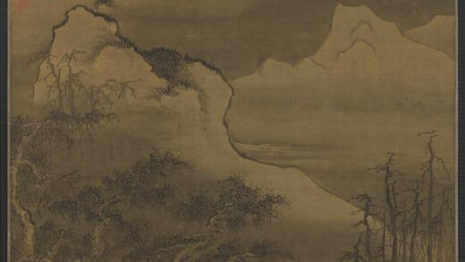 元颜辉画袁安卧雪图轴.jpg