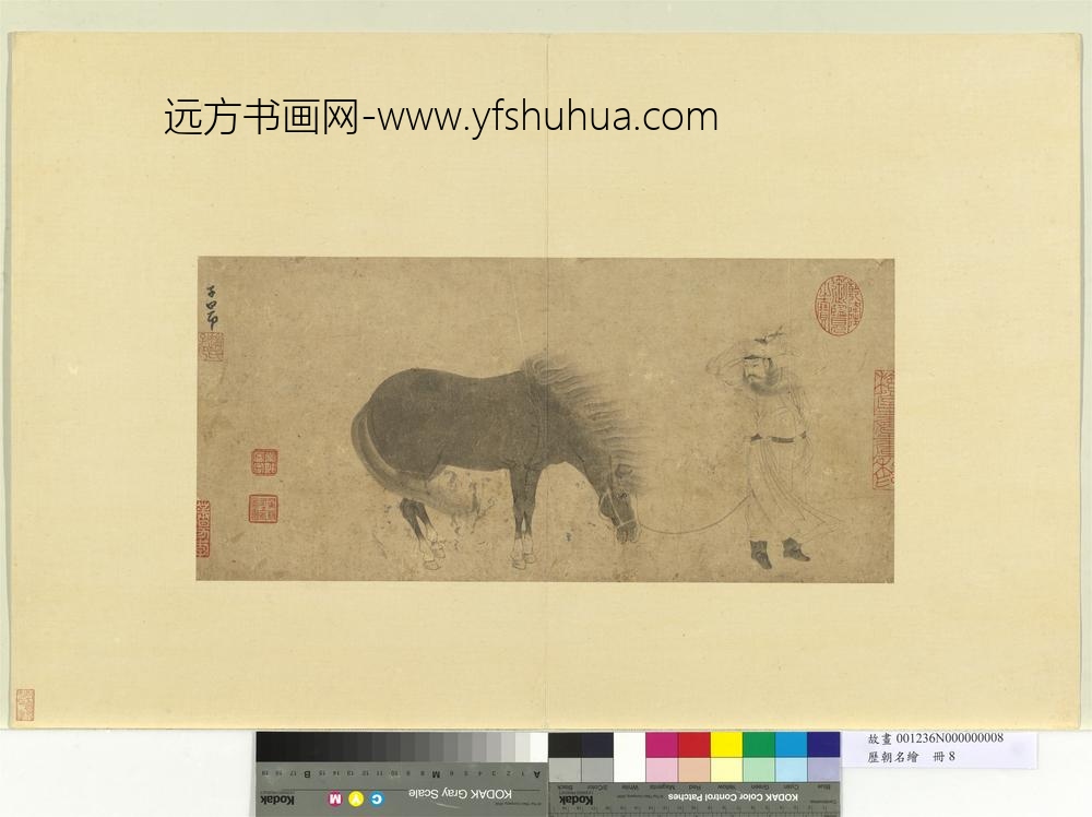 历朝名绘册元赵孟俯调良图