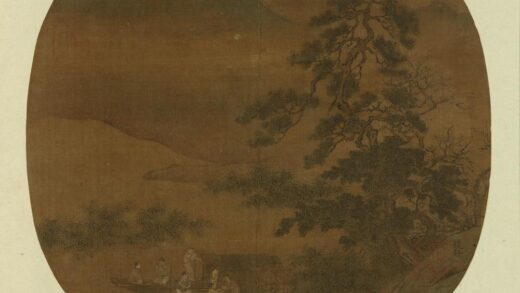 宋元人画册五代赵干芦汀聚舟.jpg