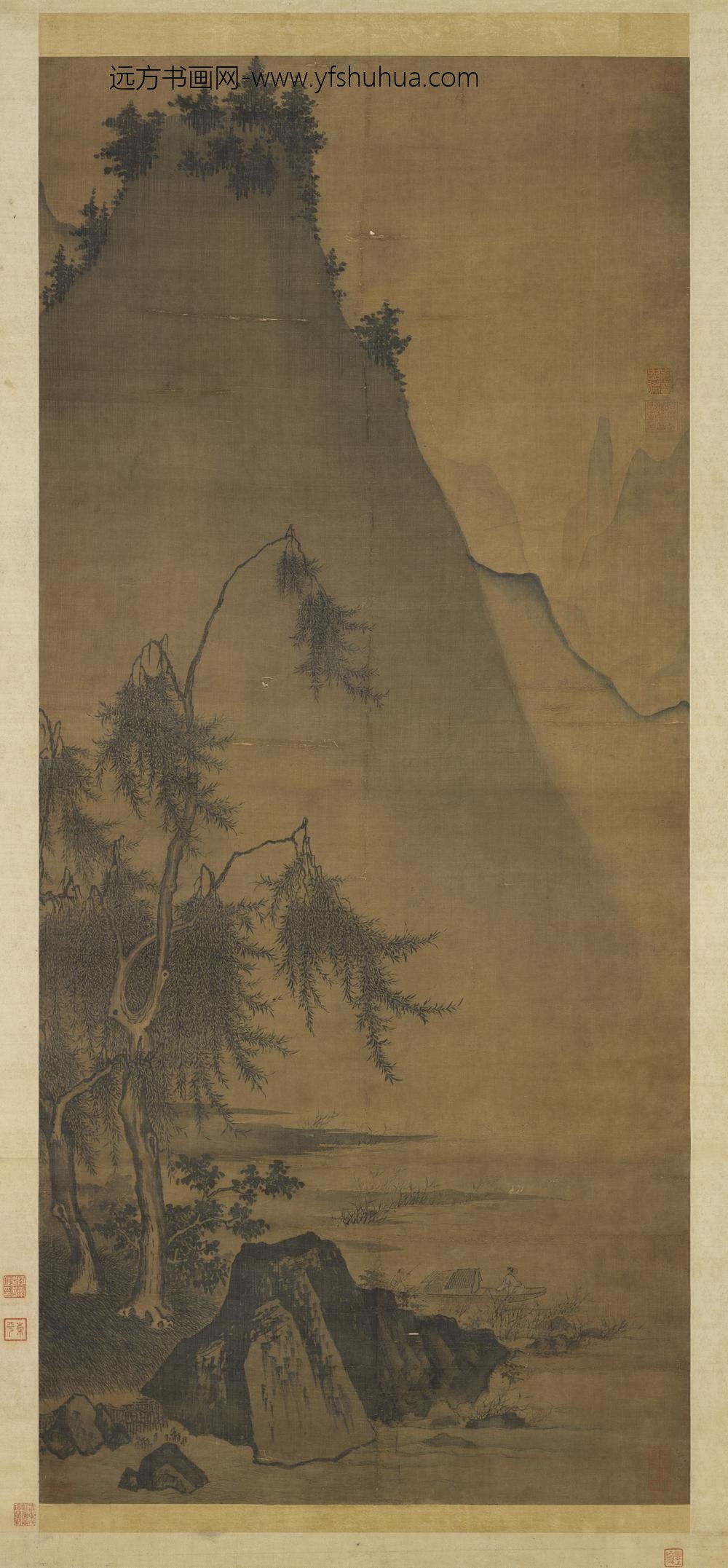 宋夏珪归棹图轴