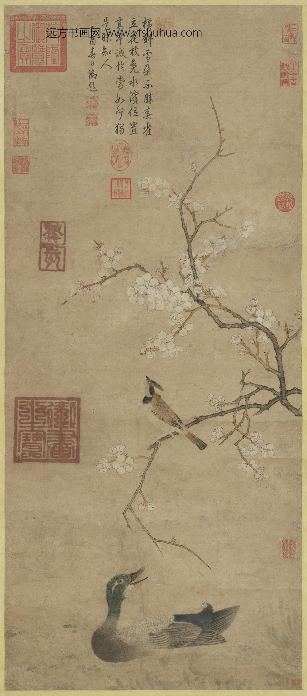 宋徽宗梨花轴