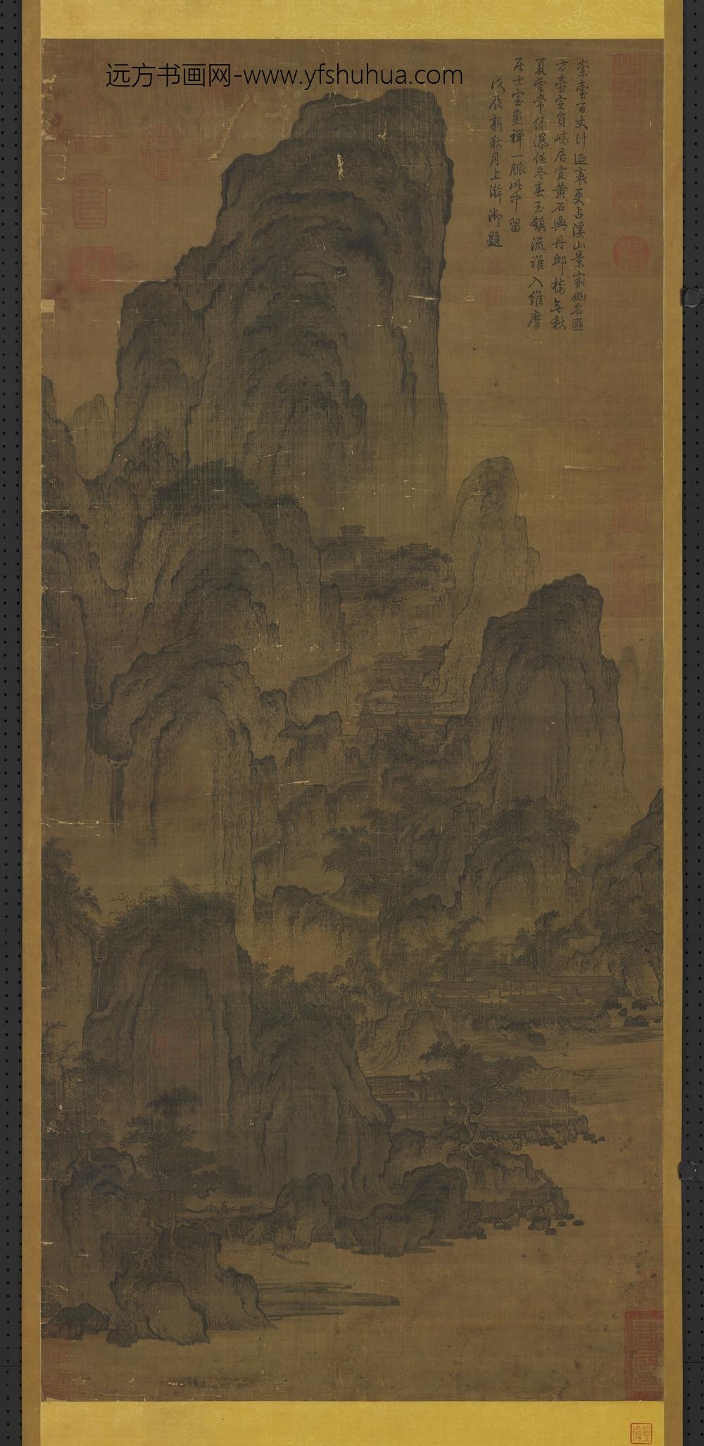 宋燕文贵溪山楼观轴