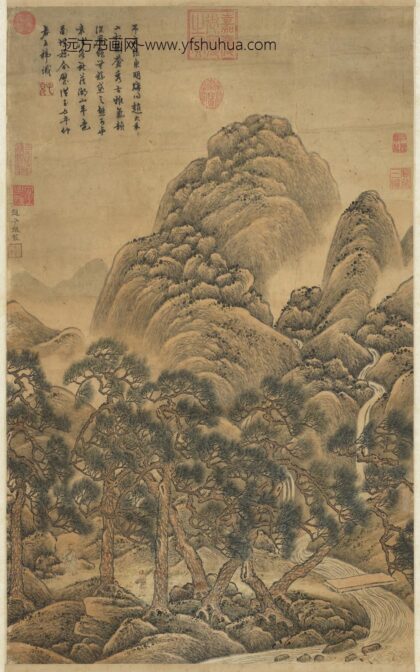 宋赵令穰七松图轴.jpg