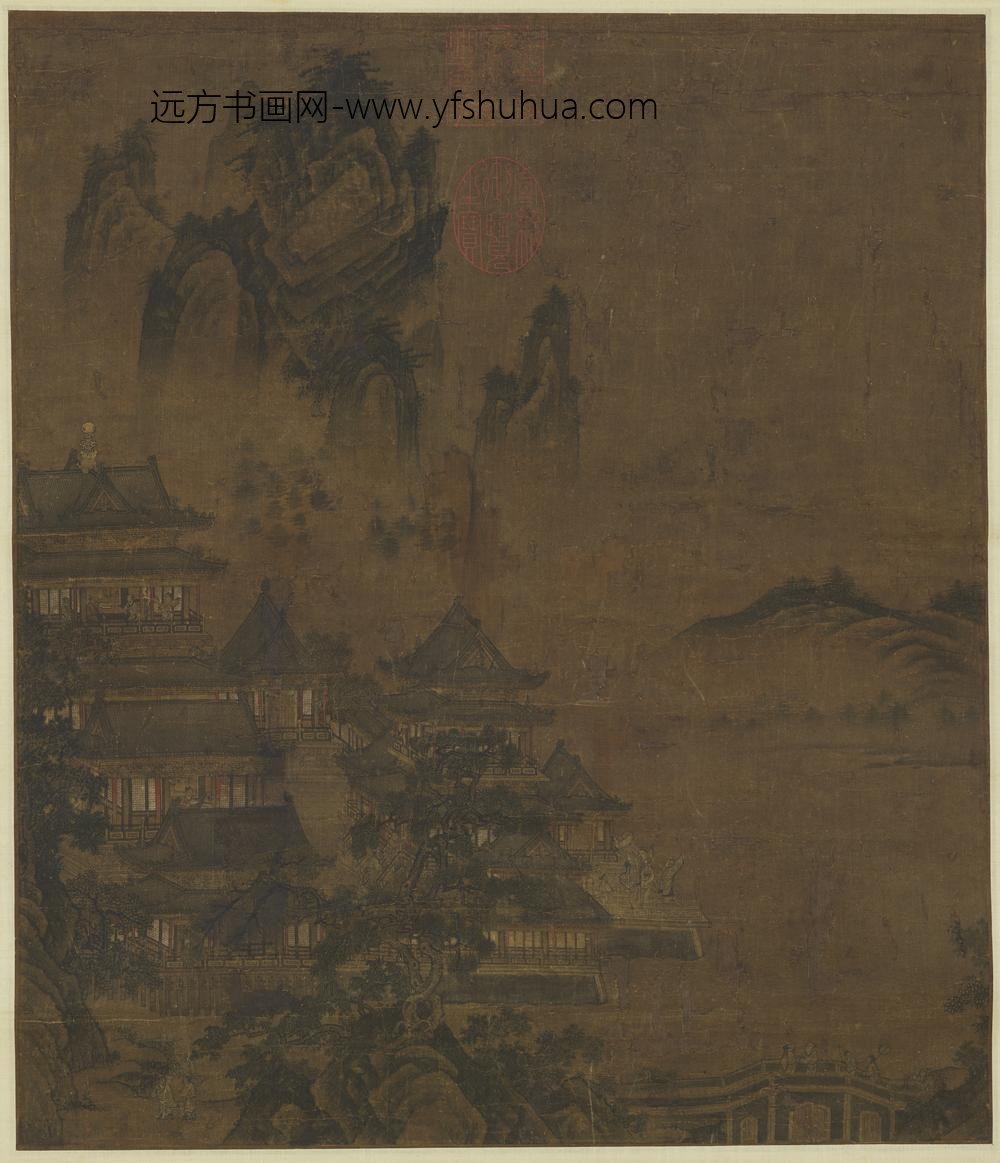 宋赵伯驹汉宫春晓轴