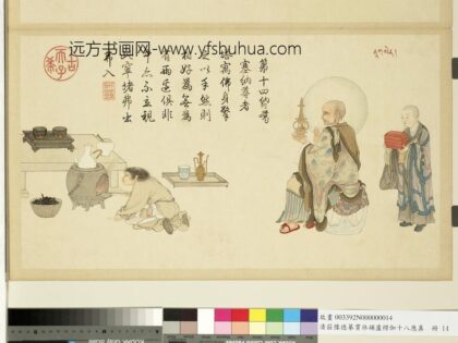 摹贯休补卢楞伽十八应真册 纳阿噶塞纳 马恩省尊者.jpg