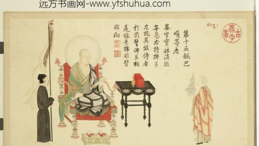 摹贯休补卢楞伽十八应真册 锅巴嘎尊者.jpg