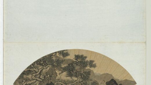 明人画扇册明周臣万壑秋风.jpg
