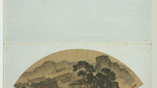明人画扇册明周臣松蹊水榭.jpg