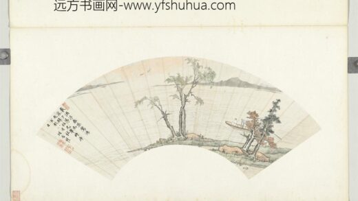 明人画扇册明项圣谟溪舠载酒.jpg