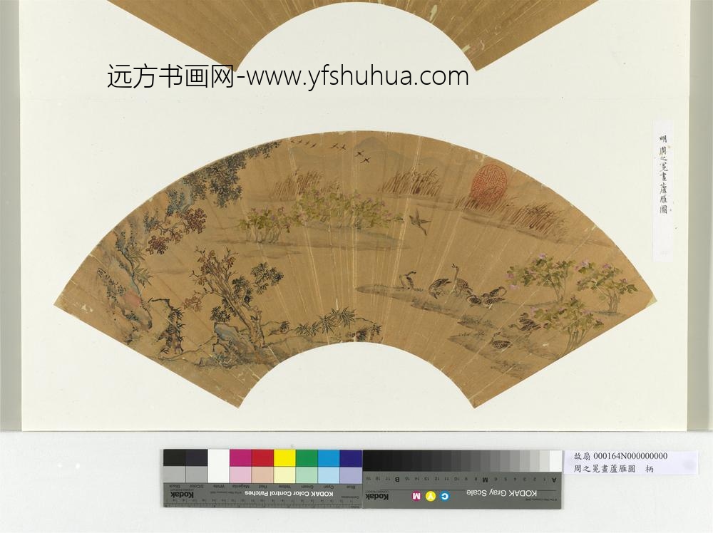 明周之冕画芦雁图册页