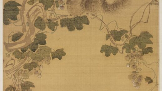 明周之冕画葡萄松鼠轴.jpg
