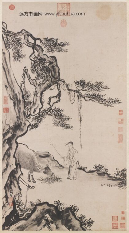 明周臣宁戚饭牛图轴.jpg