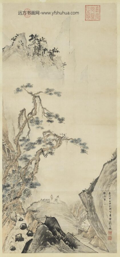 明周臣松泉诗思轴.jpg