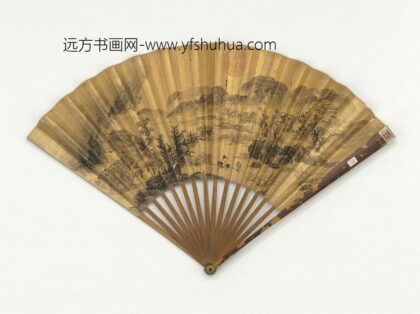 明周臣画落木寒山成扇 1.jpg