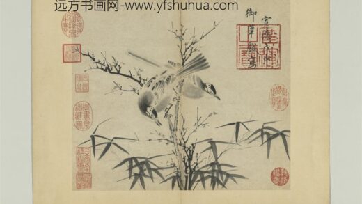 明宣宗书画合璧册明宣宗画竹树双鹊.jpg