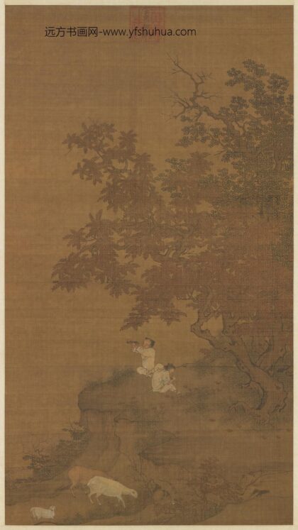 明宣宗御笔三羊图轴.jpg
