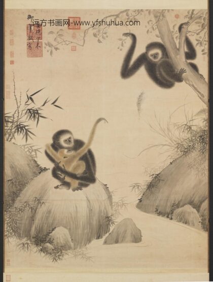 明宣宗戏猿图轴.jpg