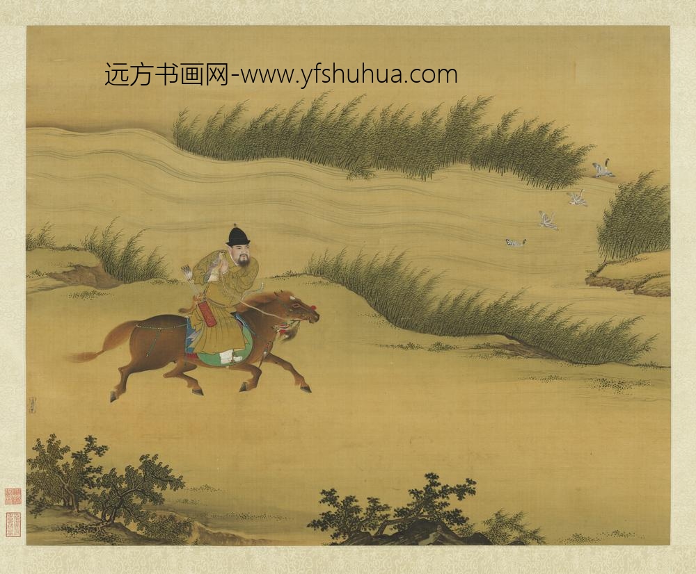 明宣宗马上像轴