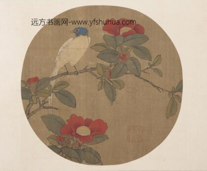 明宣德宝绘册寿带茶花.jpg