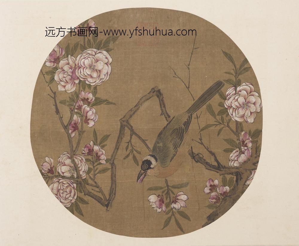 明宣德宝绘册桃花山鸟