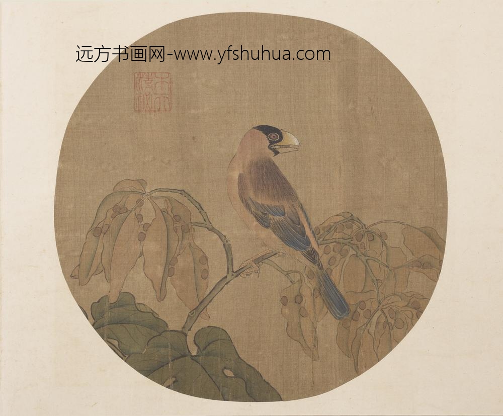 明宣德宝绘册桐实文鸟