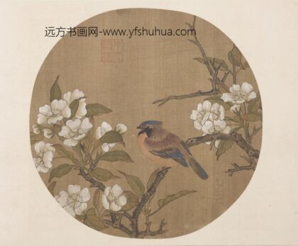 明宣德宝绘册梨花小鸟.jpg