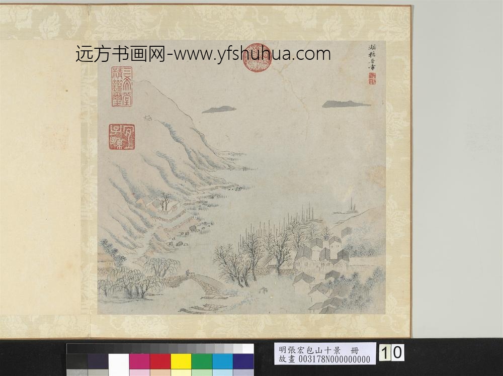 明张宏包山十景册湖桥罟市