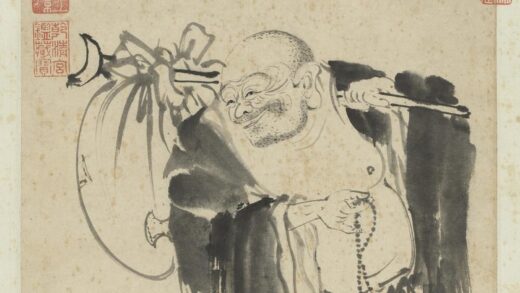 明张宏画布袋罗汉轴.jpg