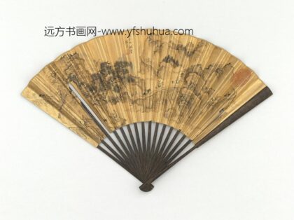 明张宏画深山行旅成扇 1.jpg