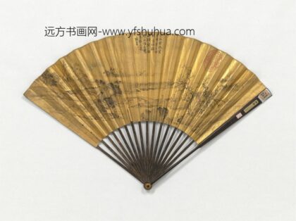 明张灵画霜林行旅成扇 1.jpg