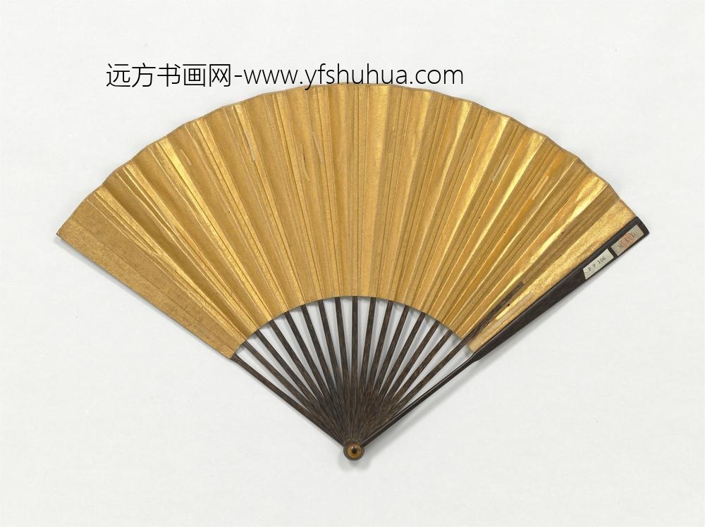 明张灵画霜林行旅成扇