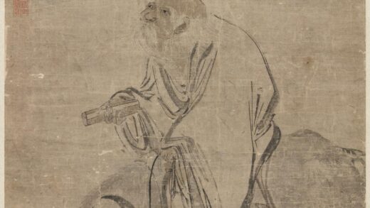 明张路画老子骑牛轴.jpg