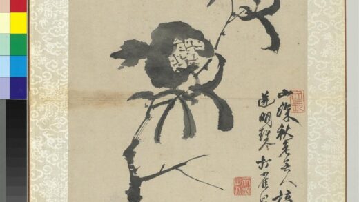 明徐渭写生册水墨直幅画石榴.jpg