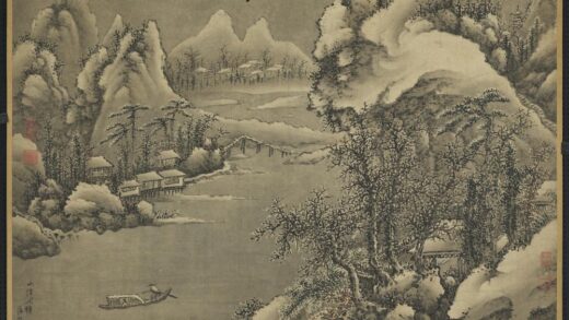 明谢时臣山阴归棹图轴.jpg