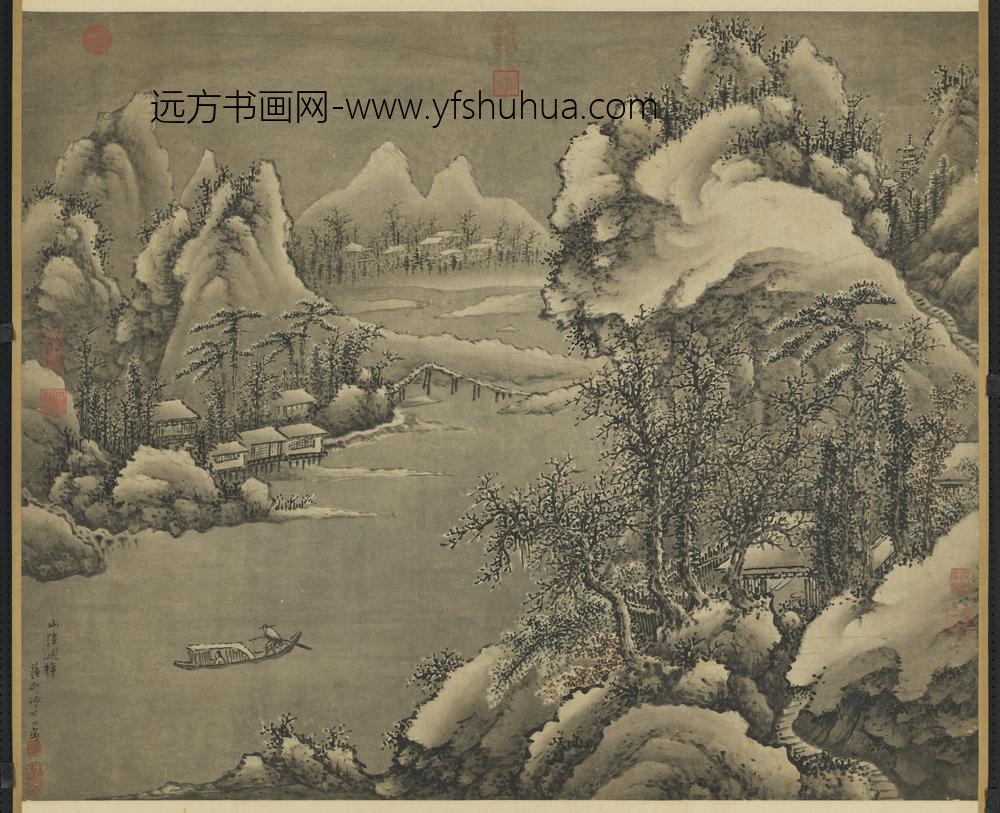 明谢时臣山阴归棹图轴