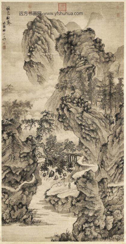 明谢时臣林峦秋霁图轴.jpg