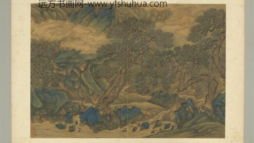 明谢时臣画山水册山泉潺潺.jpg