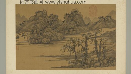 明谢时臣画山水册江岸望山.jpg