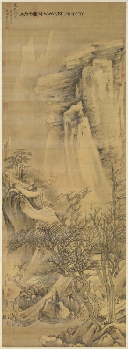 明赵左寒崖积雪轴.jpg